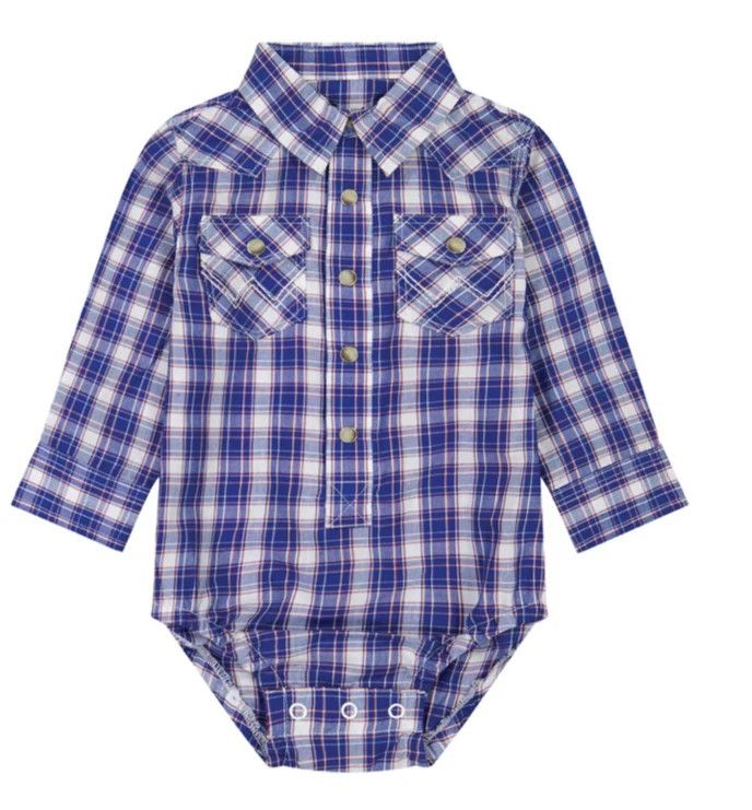 WRANGLER BOYS' INFANT LONG SLEEVE BODYSUIT ONESIE