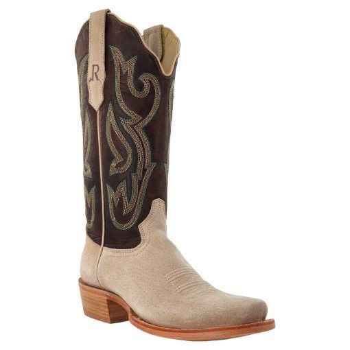 R. WATSON WOMEN'S HONEY GOAT NARROW SQUARE BOOT - BONE BOAR