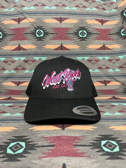 WEST RIVER HAT CO. LOW PROFILE SNAPBACK SHARP SHOOTER CAP - BLACK/PINK