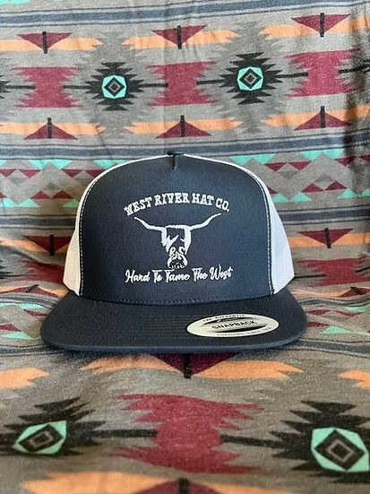 WEST RIVER HAT CO. HARD TO TAME SNAPBACK TRUCKER CAP - WHITE/NAVY/WHITE