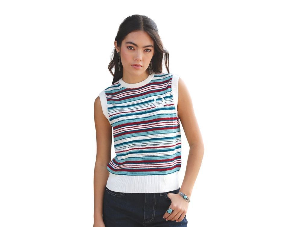 CRUEL DENIM WOMEN'S KNIT SWEATER TANK TOP - MULTI