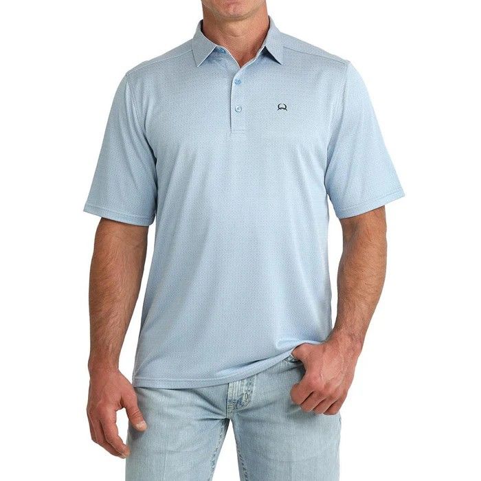 CINCH MEN'S SHORT SLEEVE ARENAFLEX POLO - SKY BLUE