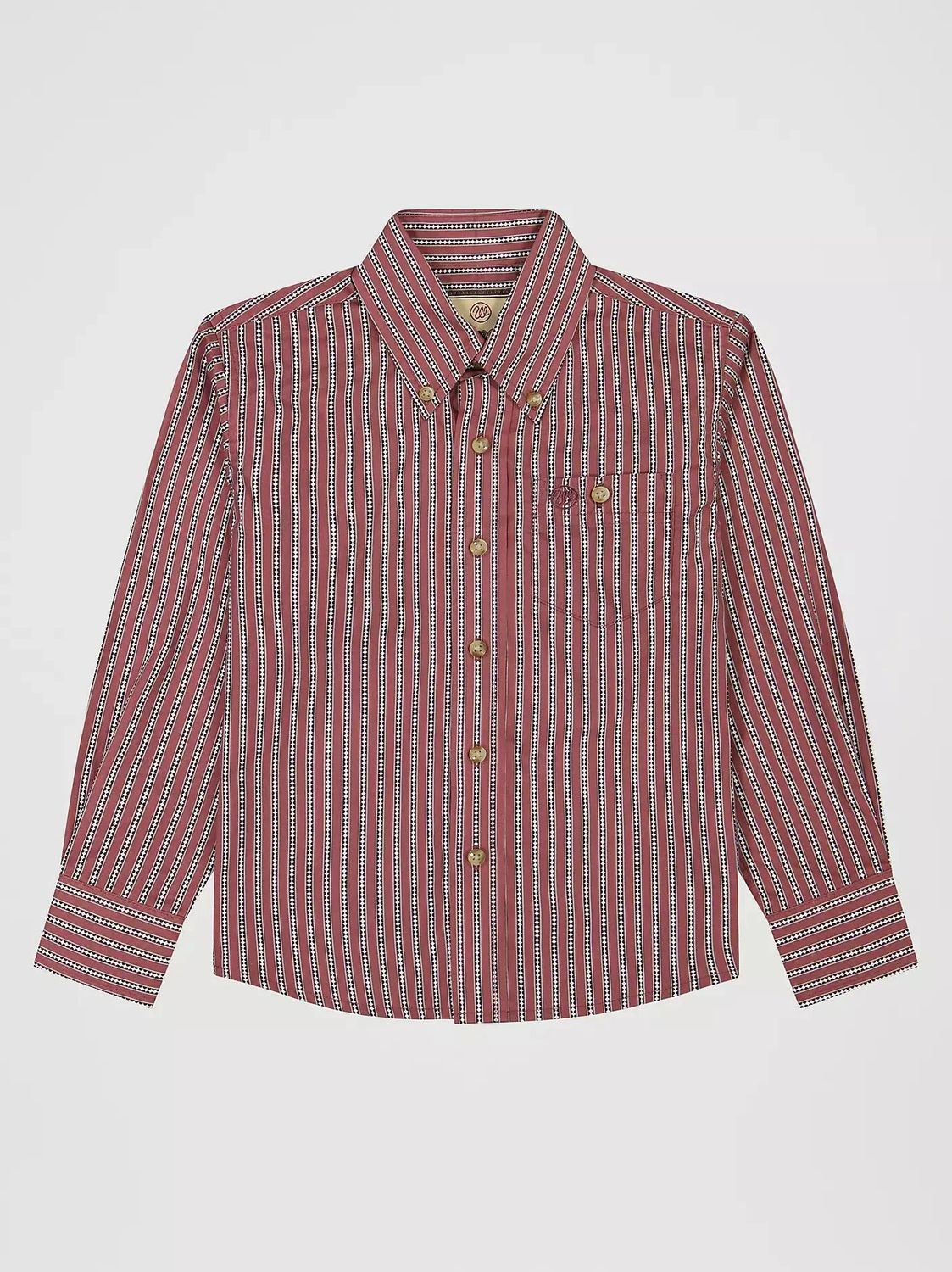 WRANGLER BOYS' LONG SLEEVE CLASSIC BUTTON SHIRT - RED