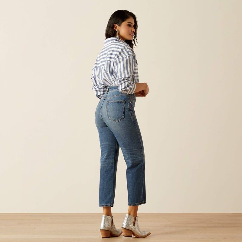 ARIAT WOMEN'S ULTRA HIGH RISE TOMBOY RELAXED JAZMINE STRAIGHT JEAN - HSPR