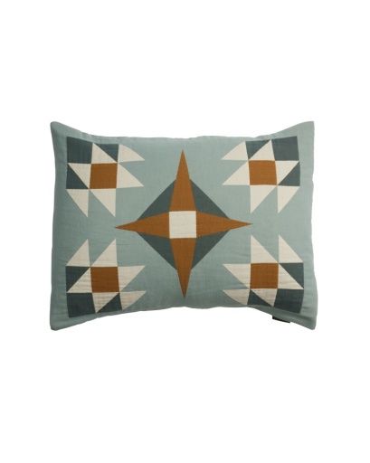 PENDLETON COTTON MATELASSE SHAM - QUILTED STAR SHALE