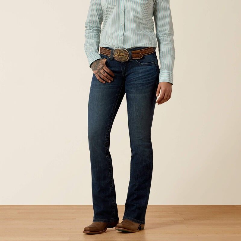 ARIAT WOMEN'S MID RISE LUISA BOOT CUT JEANS - PASADENA