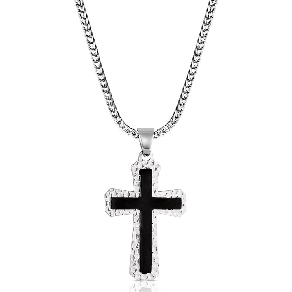 MONTANA SILVERSMITHS CAST YOUR WORRIES CROSS NECKLACE