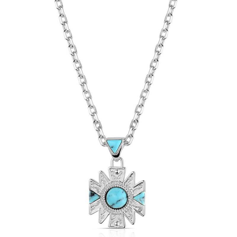 MONTANA SILVERSMITHS SOUTHWESTERN SUN TURQUOISE NECKLACE