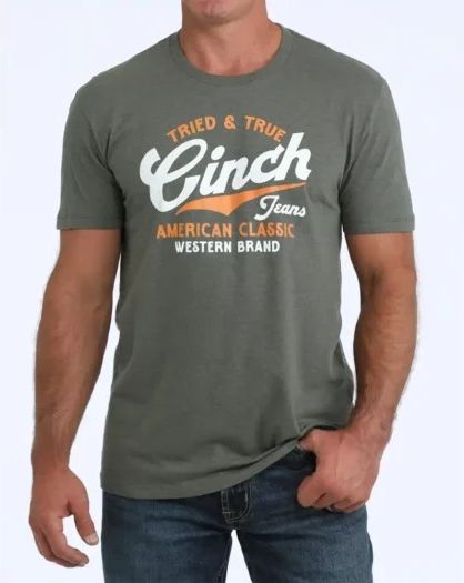 CINCH MEN'S SHORT SLEEVE TEE - OLIVE