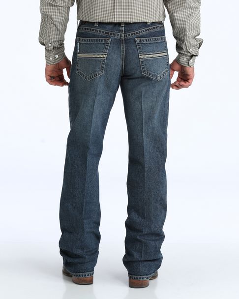 CINCH MEN'S WHITE LABEL RELAXED FIT STRAIGHT LEG JEAN - DARK STONE INDIGO