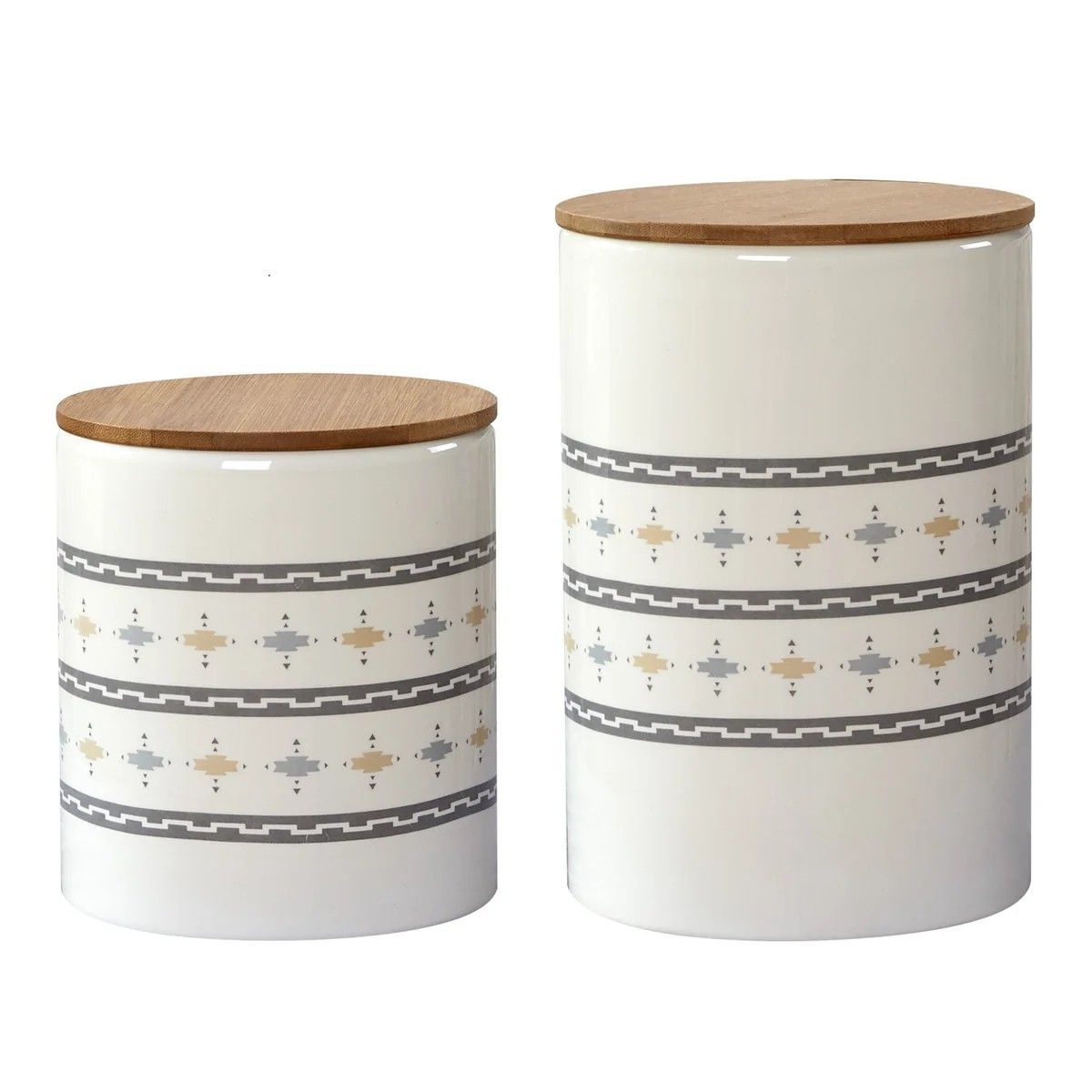 PASEO ROAD SMALL AZTEC DESIGN 2PC CANISTER SET