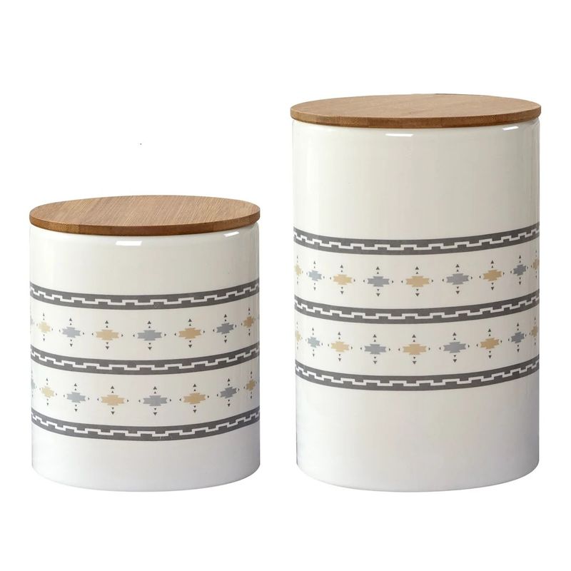 PASEO ROAD SMALL AZTEC DESIGN 2PC CANISTER SET