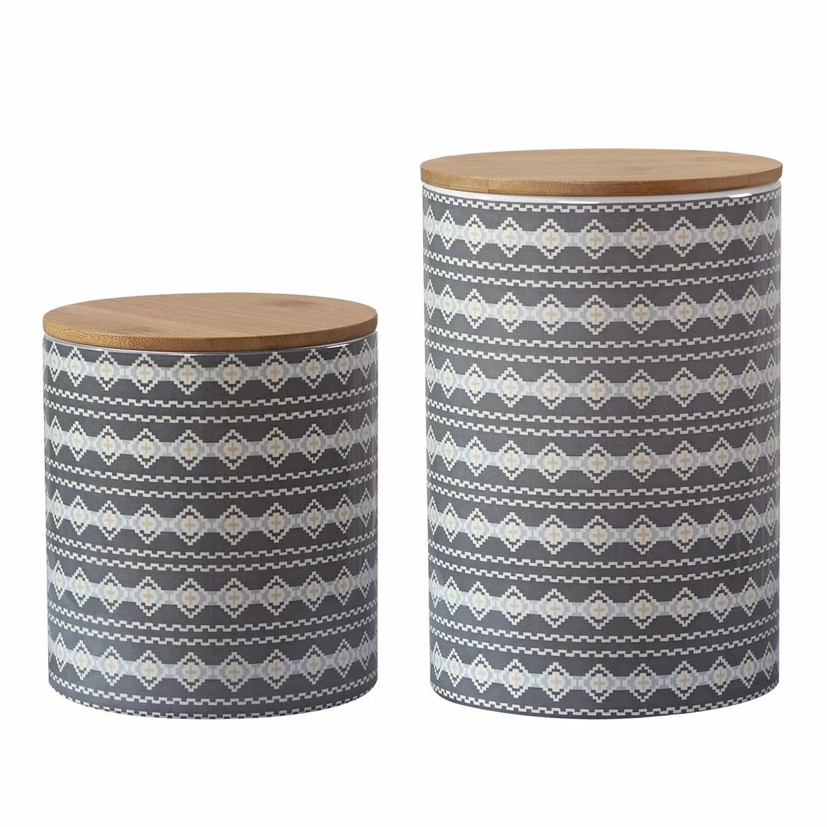 PASEO ROAD LARGE AZTEC DESIGN 2PC CANISTER SET