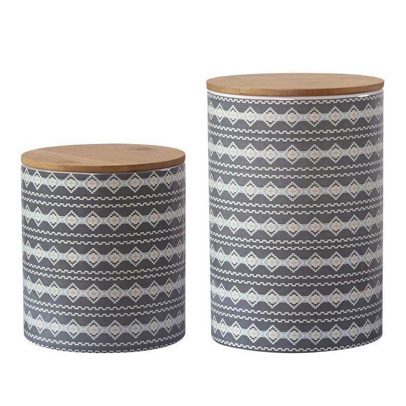 PASEO ROAD LARGE AZTEC DESIGN 2PC CANISTER SET
