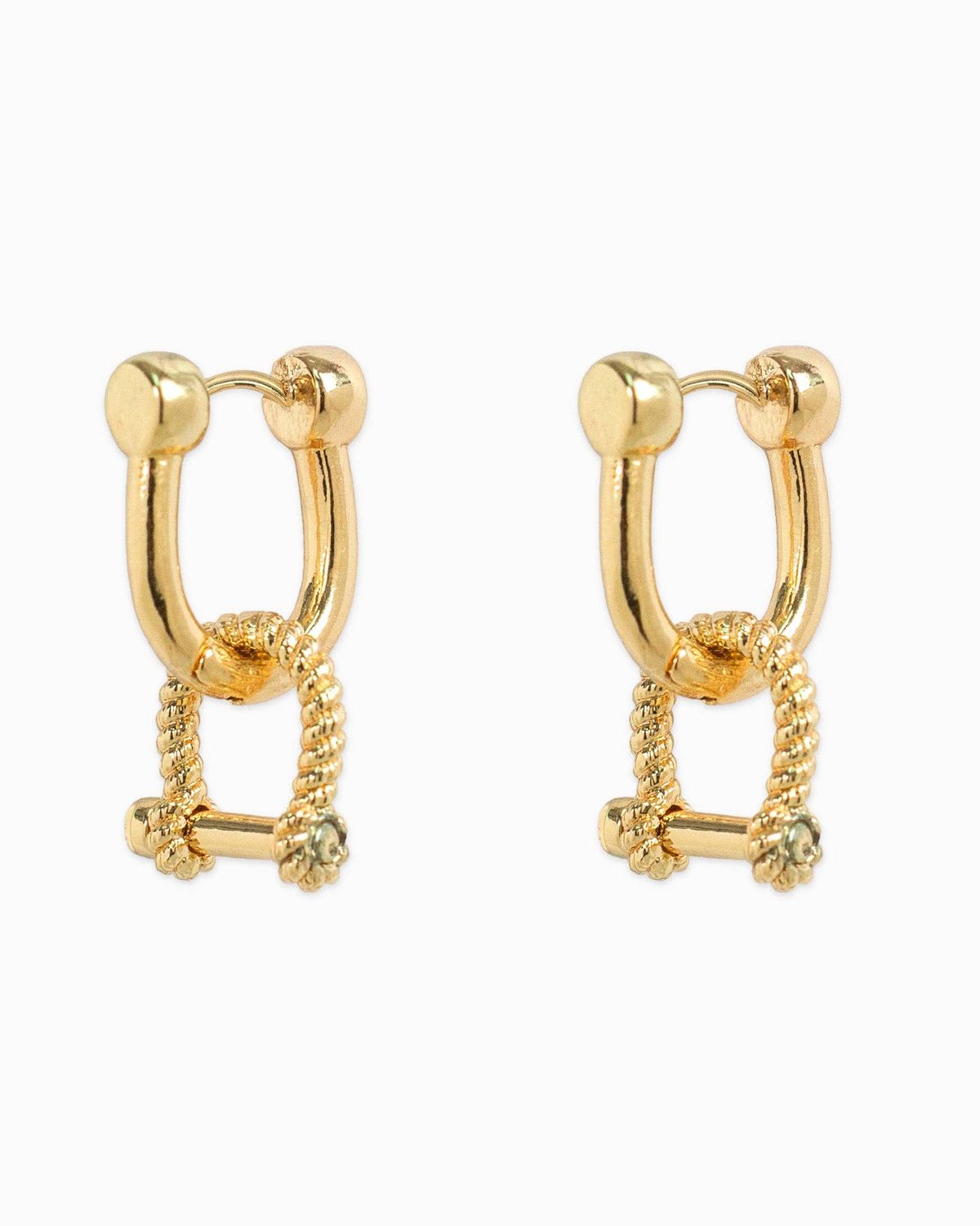 ROPE HORSEBIT CARABINER DROP EARRINGS