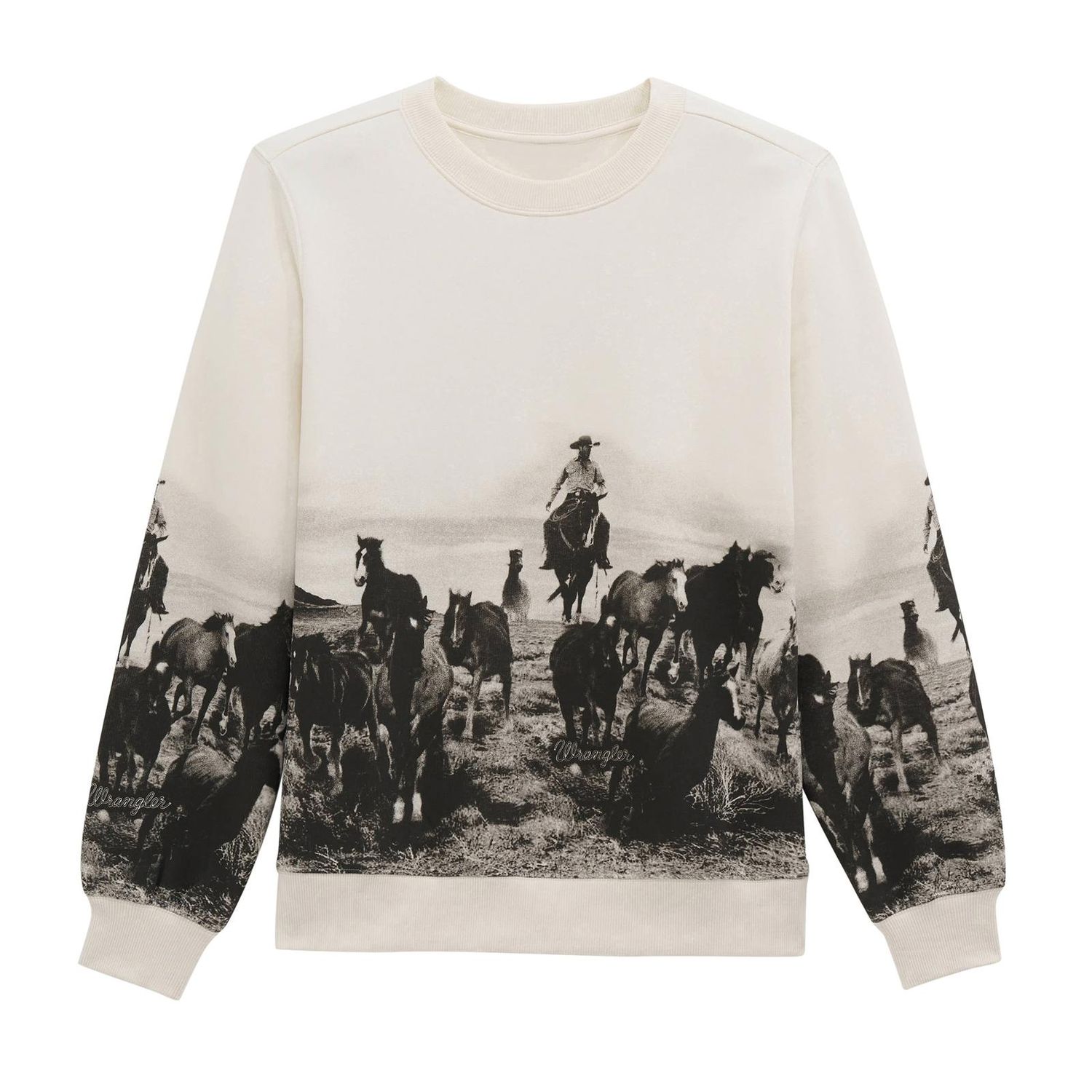WRANGLER WOMEN'S RETRO CREW FLEECE SWEATSHIRT - EGRET