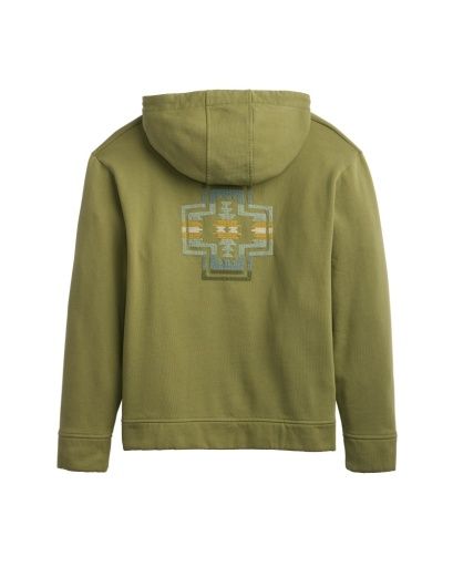 PENDLETON WOMEN'S EMBROIDERED GRAPHIC FULL ZIP HOODED SWEATSHIRT - LIGHT OLIVE, SIZE: SMALL