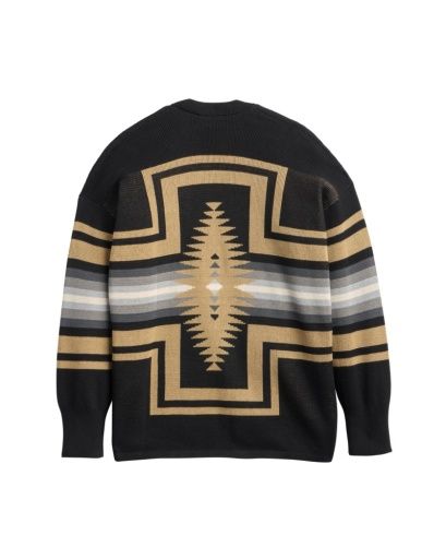 PENDLETON WOMEN'S SIERRA SPRINGS COTTON CARDIGAN - BLACK MIX, SIZE: X-SMALL