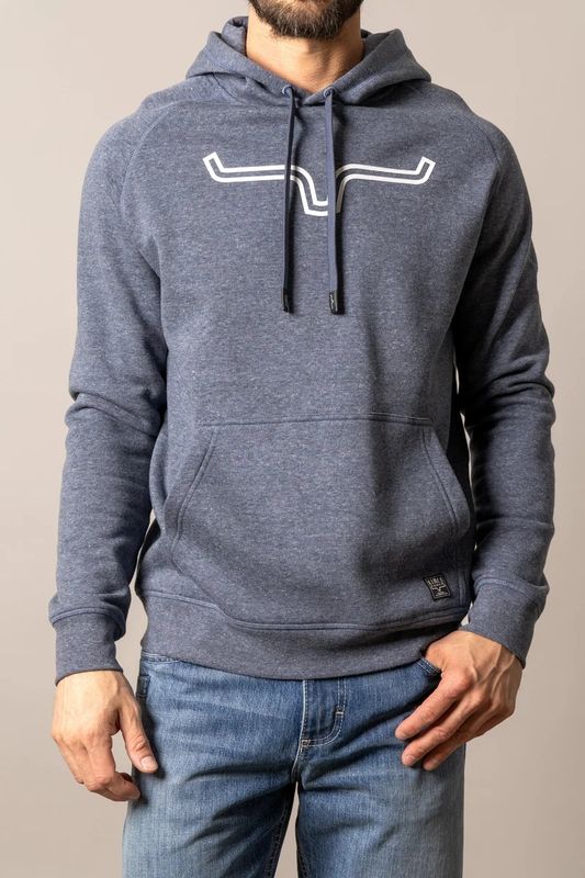 KIMES RANCH MEN'S OUTLIER HOODED SWEATSHIRT - NAVY HEATHER