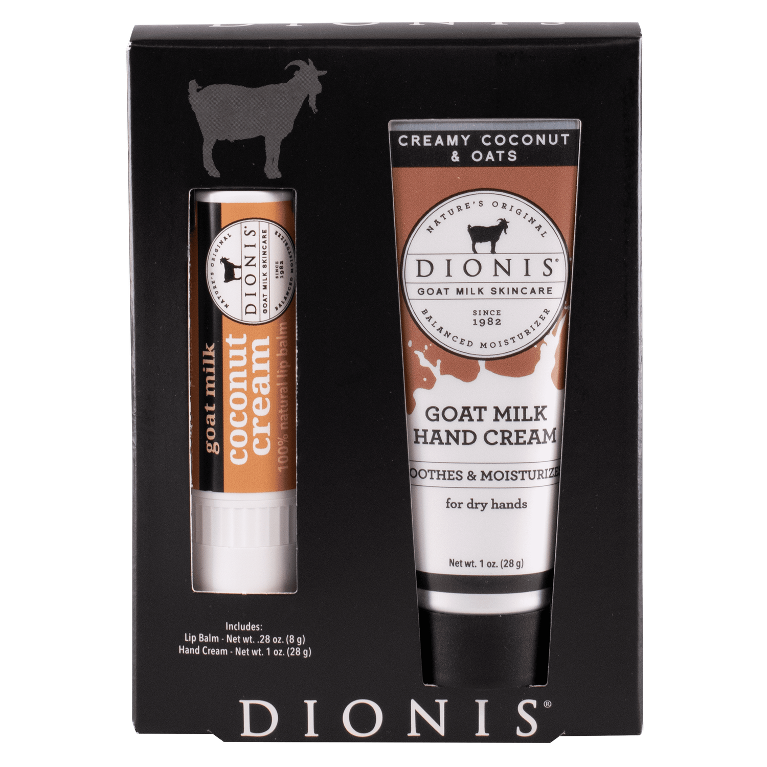 DIONIS GOAT MILK SKINCARE - CREAMY COCONUT LIP &amp; HAND SET