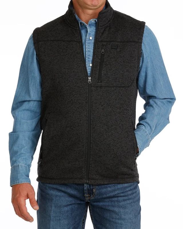 CINCH MEN'S SWEATER VEST - CHARCOAL