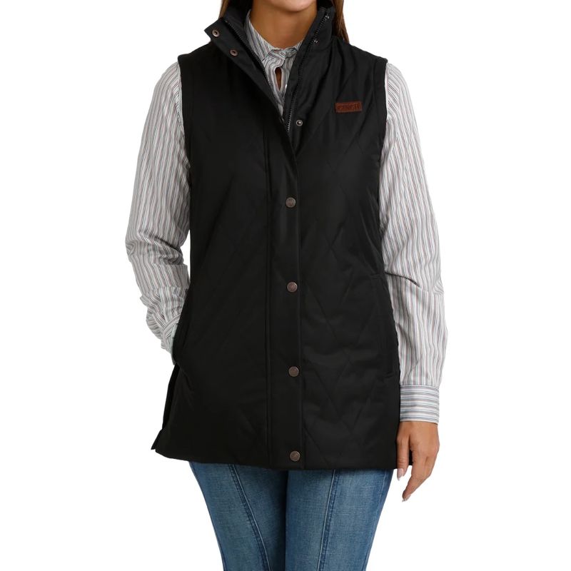 CINCH WOMEN'S BARN VEST - BLACK