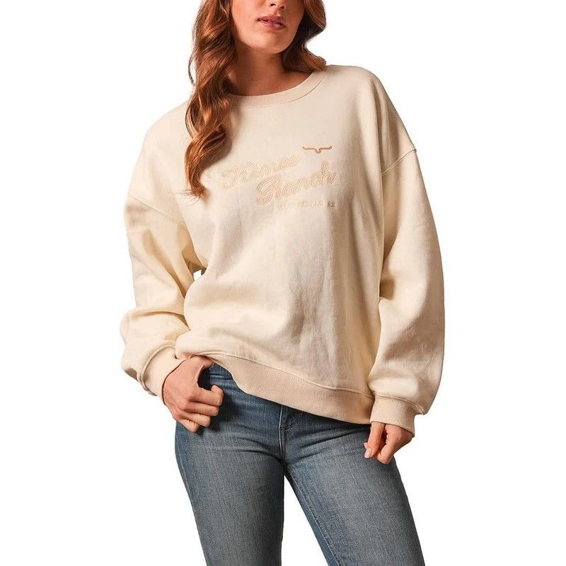 KIMES RANCH WOMEN'S SOLANA CREW SWEATSHIRT - NATURAL