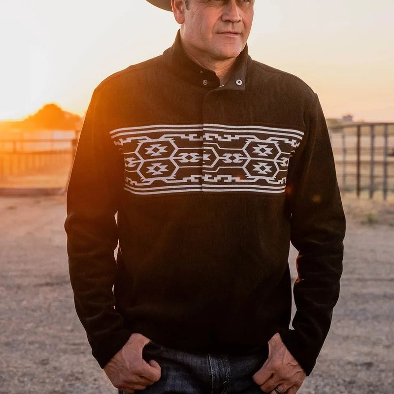 STS MEN'S STEAMBOAT PULLOVER - BLACK