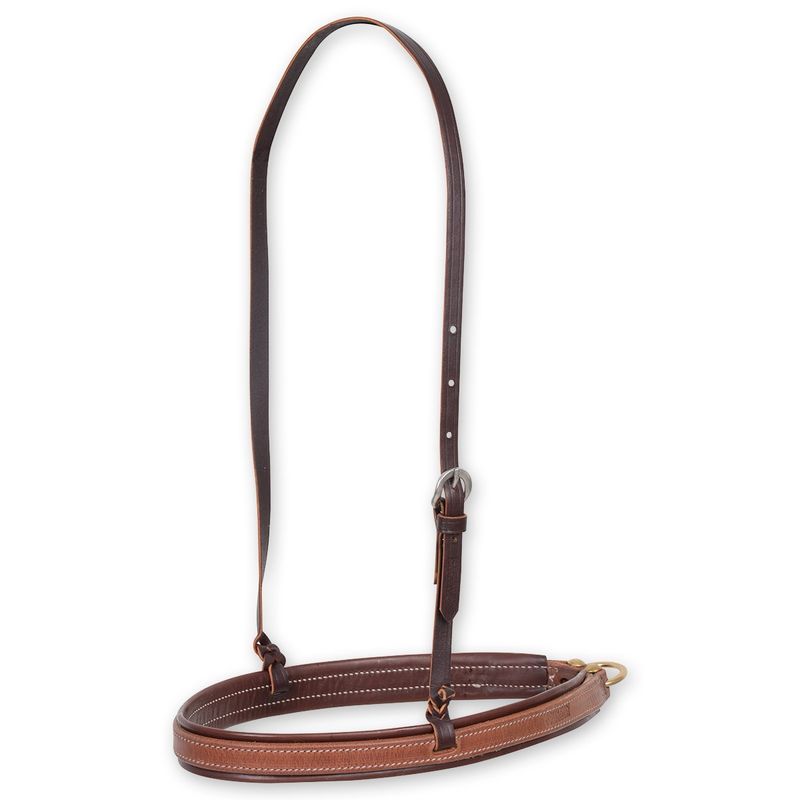 LEATHER NOSEBAND - HARNESS LINED