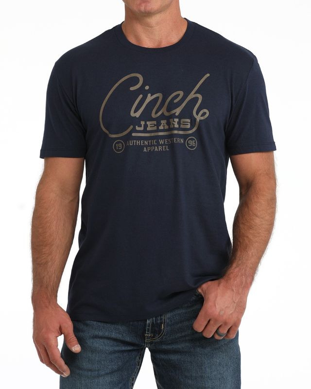 CINCH MEN'S SHORT SLEEVE JERSEY TEE SHIRT - NAVY
