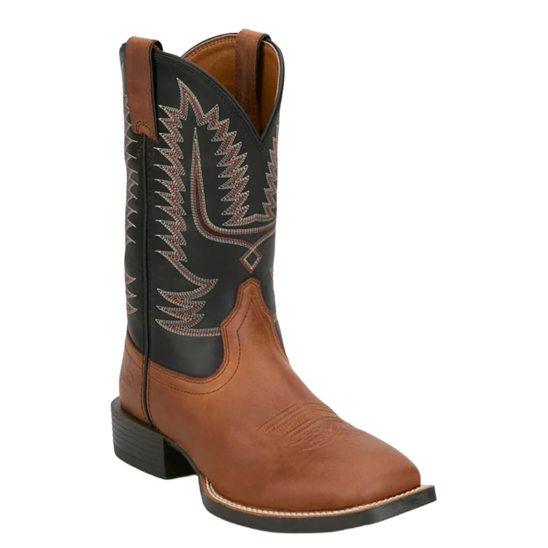 JUSTIN MEN'S 11" WIDE SQUARE TOE BOOT - TAN WATER BUFFALO