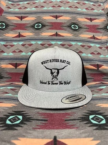 WEST RIVER HAT CO. HARD TO TAME SNAPBACK TRUCKER CAP - HEATHER GREY/BLACK/BLACK