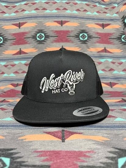 WEST RIVER HAT CO. SHARP SHOOTER SNAPBACK TRUCKER CAP - BLACK/WHITE