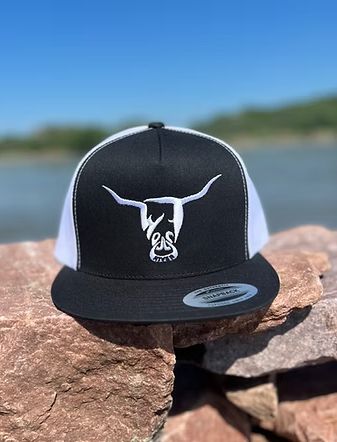 WEST RIVER HAT CO. YOUTH LOGO SNAPBACK TRUCKER CAP - BLACK/WHITE