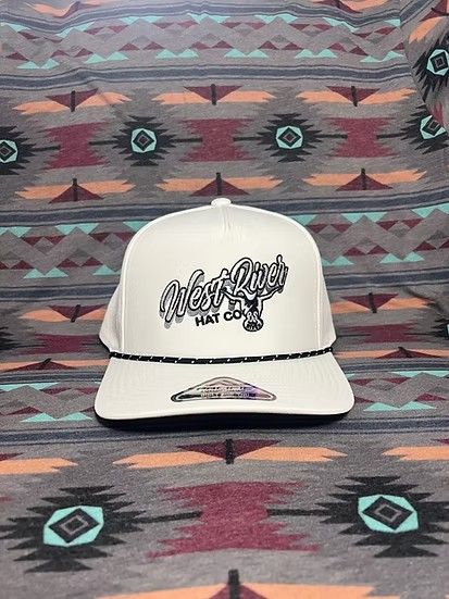 WEST RIVER HAT CO. SHARP SHOOTER SNAPBACK TRUCKER CAP - WHITE ROPE/WHITE