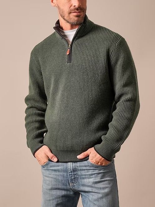 KIMES MEN'S BARTON 1/4 ZIP SWEATSHIRT - GREEN