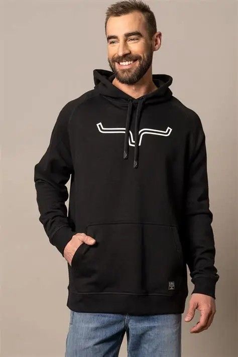 KIMES MEN'S OUTLIER HOODED SWEATSHIRT - BLACK/WHITE