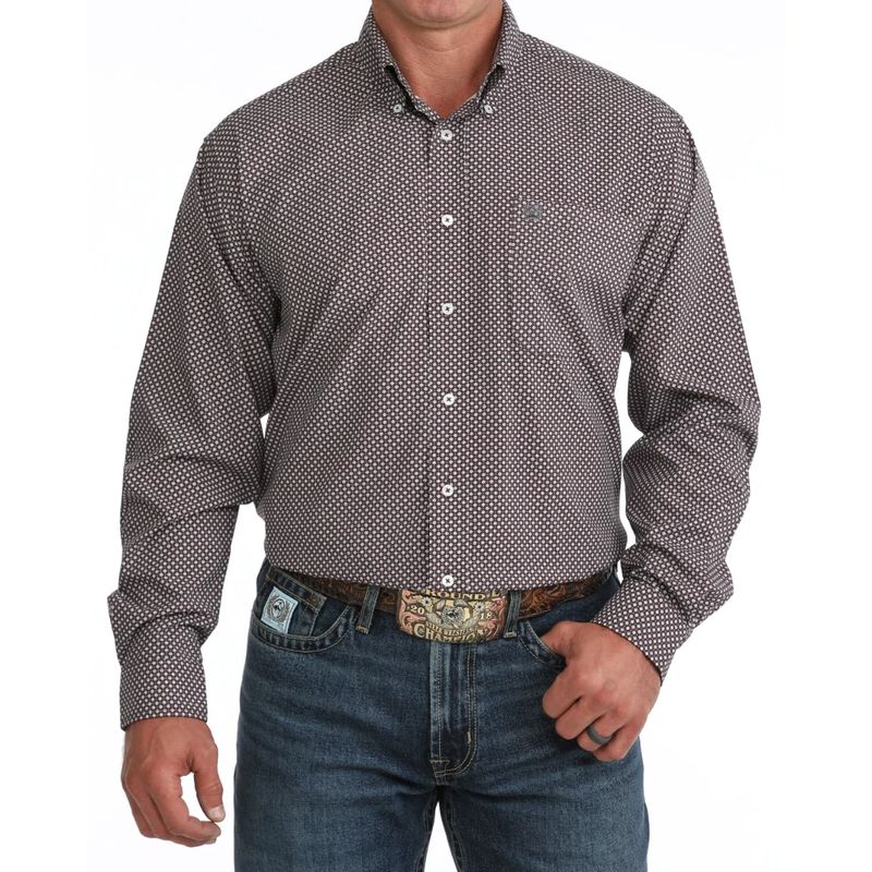 CINCH MEN'S LONG SLEEVE ARENAFLEX BUTTON SHIRT - 1026 PURPLE