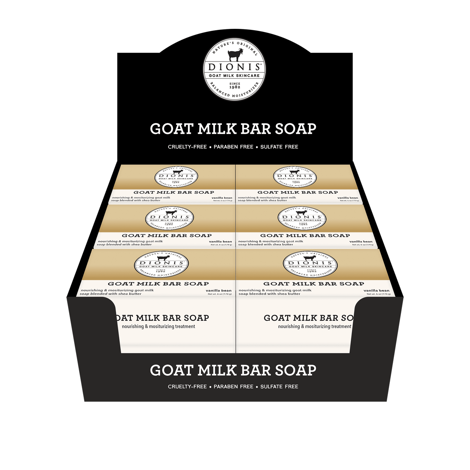 DIONIS GOAT MILK SKINCARE - VANILLA BEAN GOAT MILK BAR SOAP