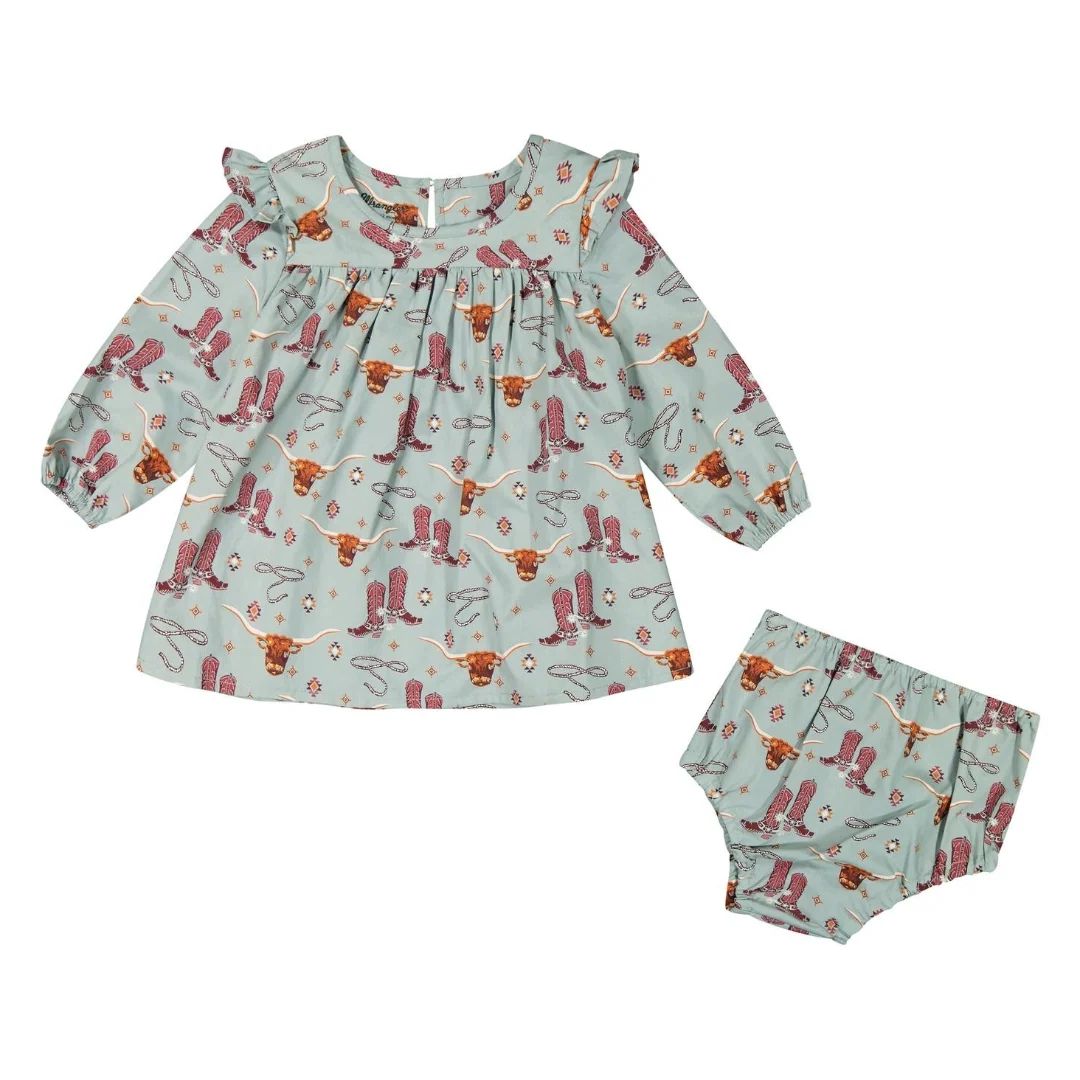WRANGLER BABY GIRLS' DRESS - BLUE