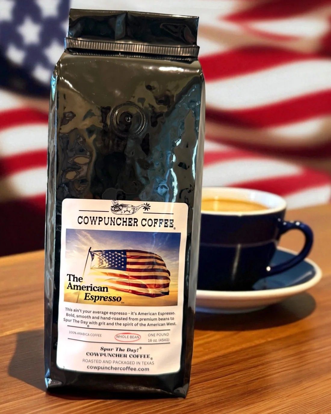 COWPUNCHER COFFEE "THE AMERICAN ESPRESSO" WHOLE BEAN ESPRESSO