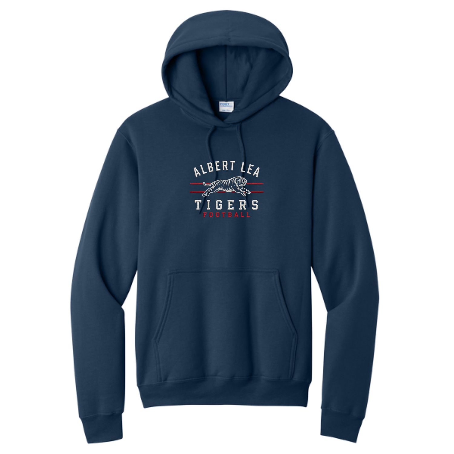 Port &amp; Co™ Core Fleece Pullover Hooded Sweatshirt Navy - Embroidered