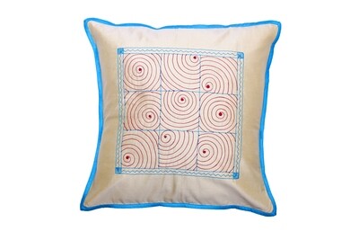 Gudri Embroidered Silk Cushion Cover