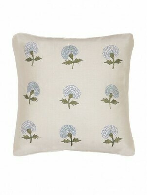 Marigold Embroidered Silk Cushion Cover