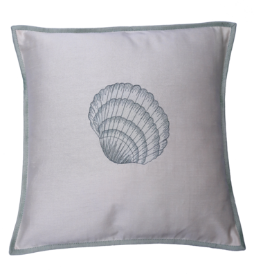 Nautical Embroidered Silk Cushion Cover