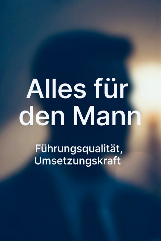 Alles für den MANN echte Führungsqualität, Tatkraft
