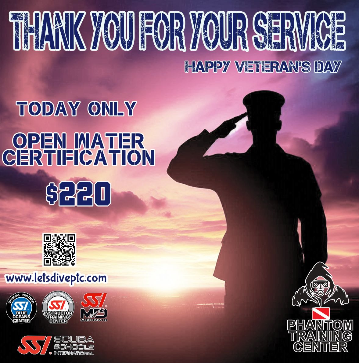 Open Water Course Veterans Day Special