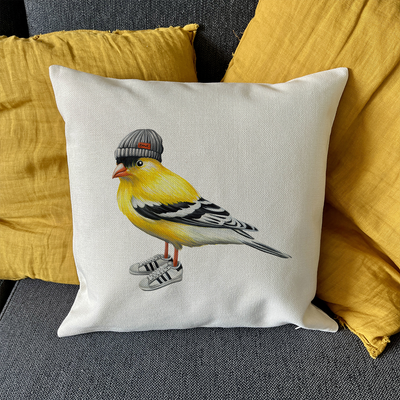 Coussin - Chardonneret à la mode