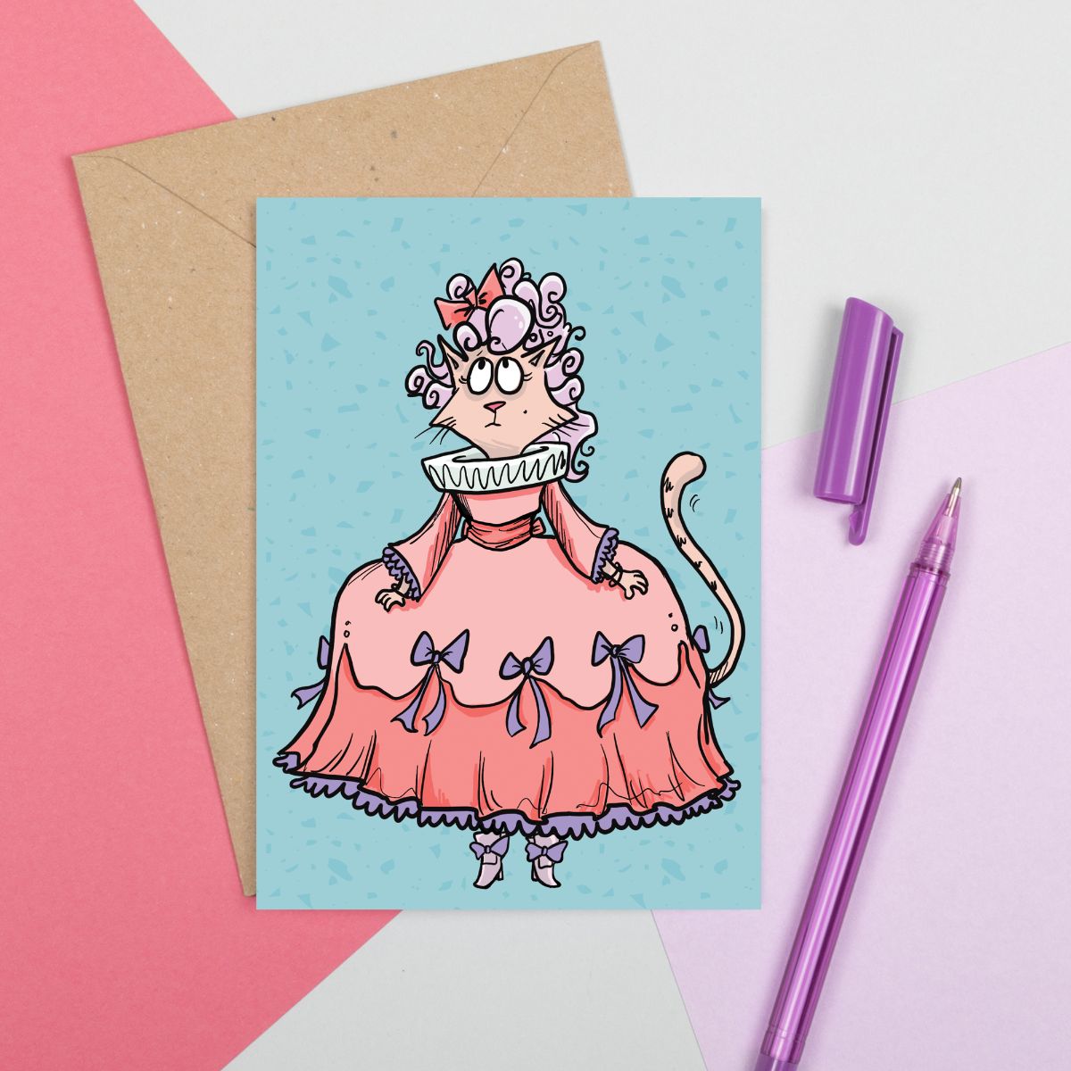 Marie la chatte stylé - Carte de souhaits