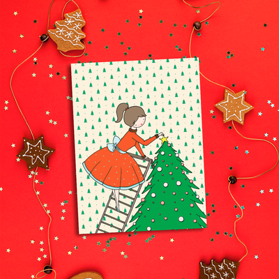 Les petites Arbre de Noël - Carte de souhaits